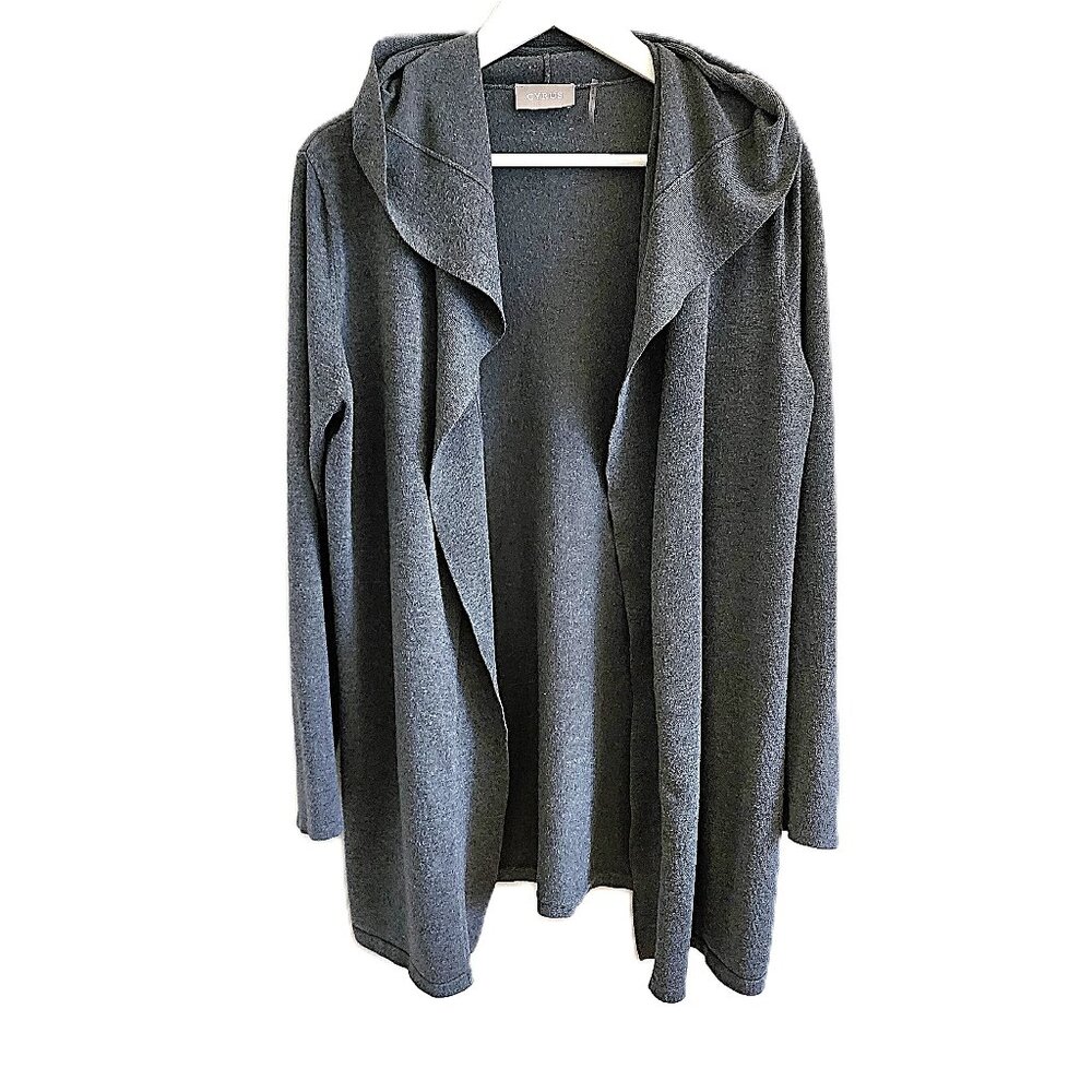 Cyrus gray hooded cardigan